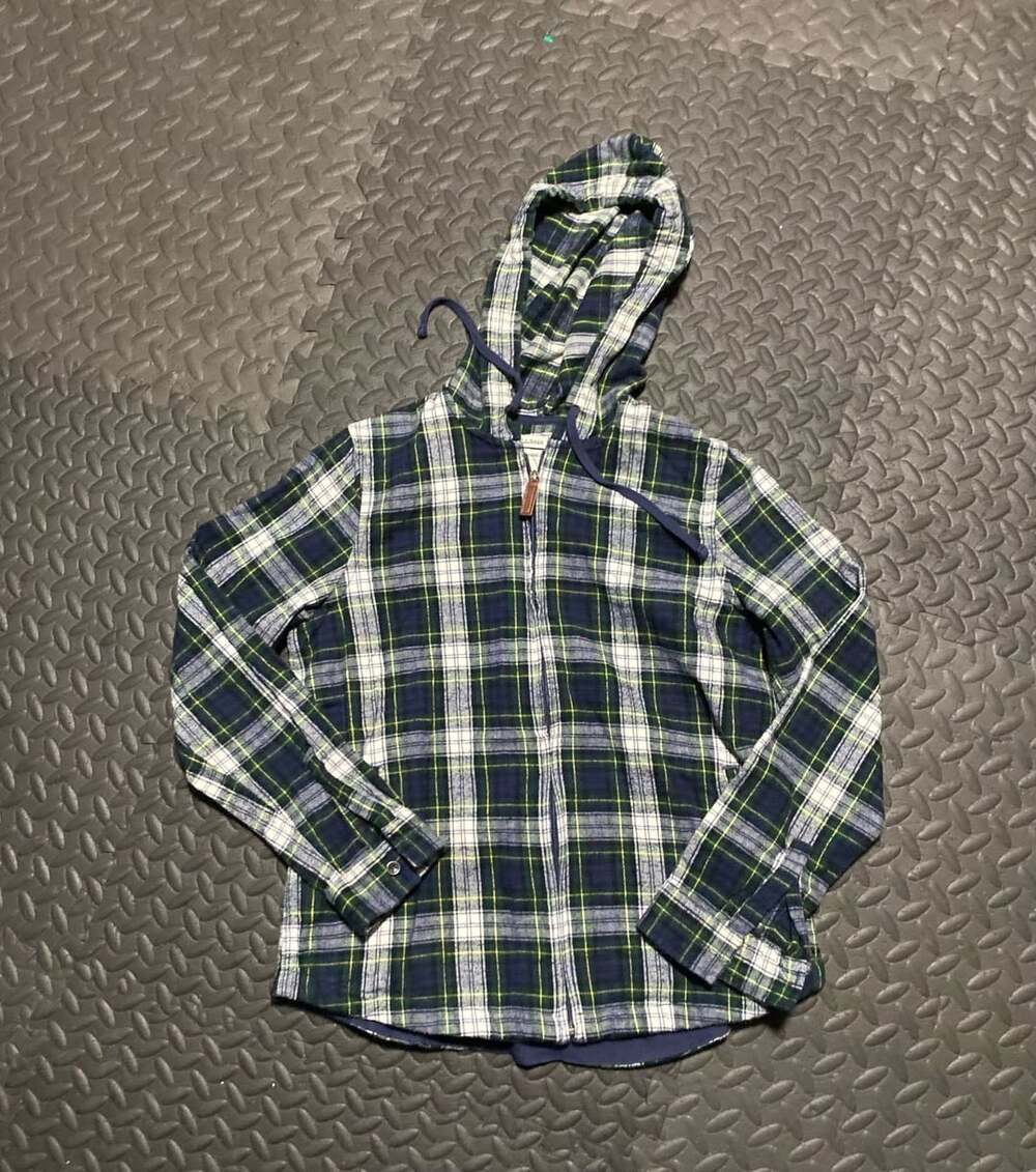 L.L. Bean Relaxed Fit Hooded Flannel Shirt Jacket Size S
